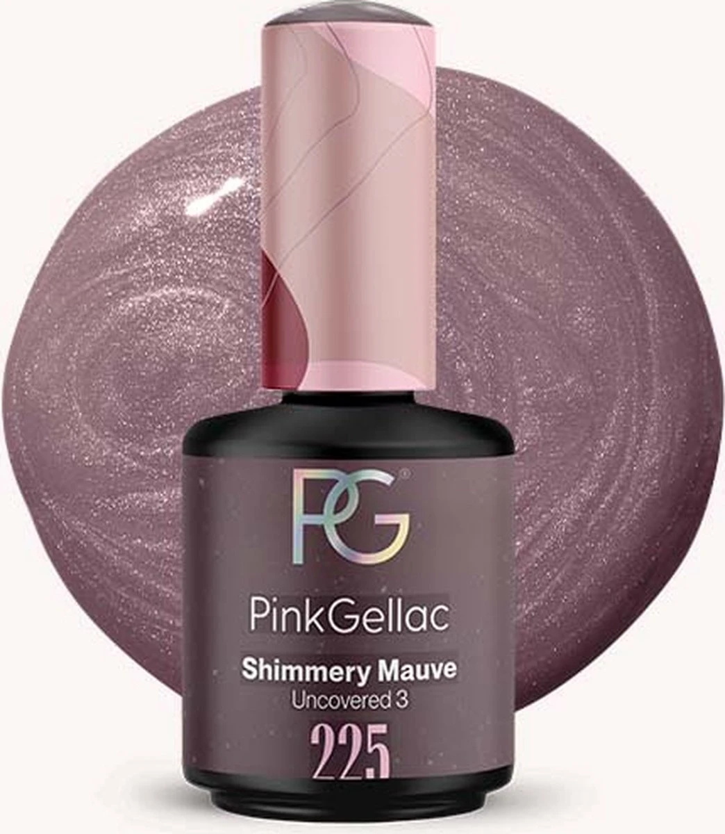 Pink Gellac - Shimmery Mauve - Gellak - Vegan - Paars - Shimmer Finish - 15 Ml 3 Pink Gellac - Shimmery Mauve - Gellak - Vegan - Paars - Shimmer Finish - 15 Ml