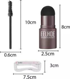 Wenkbrauw Stempel- Poeder - Herbruikbaar - Donker Bruin - Wenkbrauwstempel- Inclusief Sjablonen - Natuurlijke Kleur- Vegan | Eyebrow Powder | Cadeau Voor Haar -Cosmetica Promotiewinkel 1065x1200 2