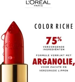 L'Oréal Lippenstift Color Riche Satin 145 L'Adresse Oranje -Cosmetica Promotiewinkel 1088x1200