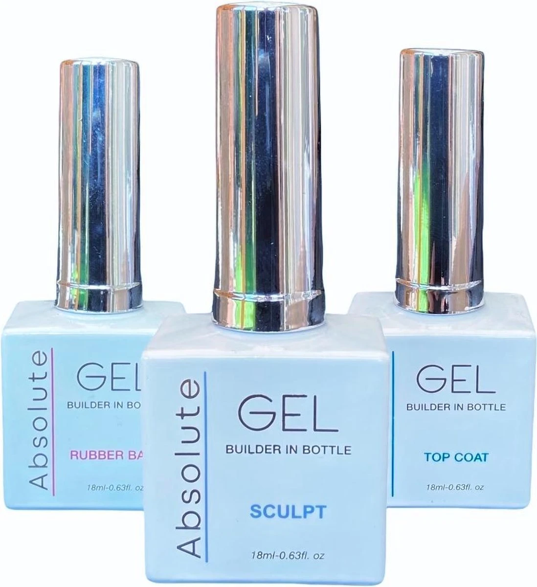 Gellex - SET Absolute Builder Gel In A Bottle #4 "Nyx" - Starterspakket 3x18ml- Gel Nagellakset 4 Gellex - SET Absolute Builder Gel In A Bottle #4 "Nyx" - Starterspakket 3x18ml- Gel Nagellakset - Afbeelding 2