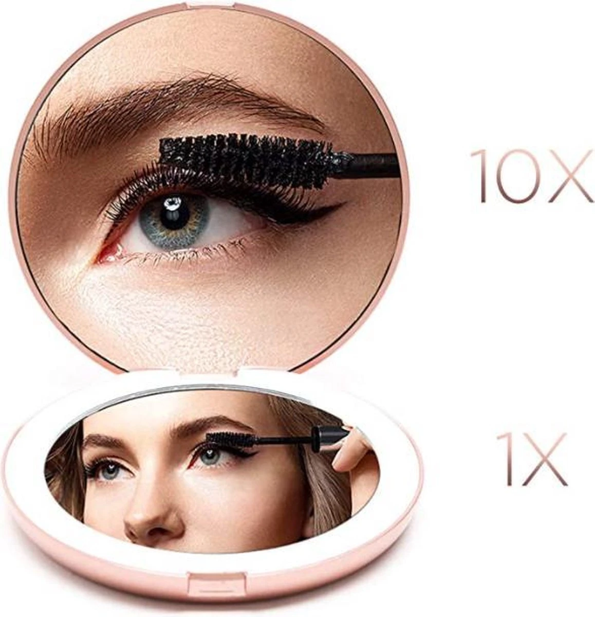 Fritzline© Make-up Spiegel | Compact | Tru-Daylight LED Verlichting | 10x Vergroting | Rond 3 Fritzline© Make-up Spiegel | Compact | Tru-Daylight LED Verlichting | 10x Vergroting | Rond