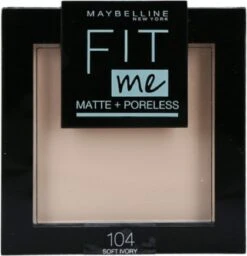 Maybelline Fit Me Matte + Poreless Compact Poeder - 104 Soft Ivory -Cosmetica Promotiewinkel 1160x1200 5