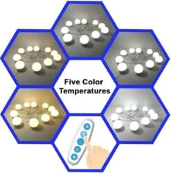 Jumalu Hollywood Spiegellampen – Spiegelverlichting Met 10 LED Lampen – Dimbare Make Up Spiegel Lamp – 4 Meter Kabel -Cosmetica Promotiewinkel 1185x1200 5