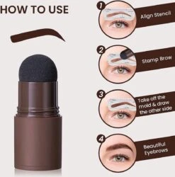 EverToys Wenkbrauw Stempel - Plus Poeder - Eye Brow Stamp - Kit - Trimmer - Potlood - Lash Lift - Stick - Potlood - Set - Bruin -Cosmetica Promotiewinkel 1187x1200 6