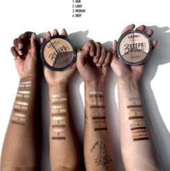 NYX Professional Makeup 3 Steps To Sculpt Face Sculpting Palette - Light 3STS02 - Highlighter En Contouring Make-up - 15 Gr -Cosmetica Promotiewinkel 1193x1200 2