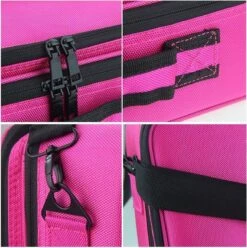 Cosmetica Koffer - Make-up Koffer Met Verstelbare Vakken - Visagie En Nagelstyliste Beauty Koffer - 35x25x11CM - Roze -Cosmetica Promotiewinkel 1197x1200 25