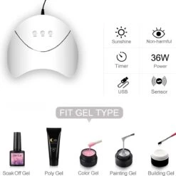 Royala D6 Gellak - Gellak Starterspakket 10 Kleuren - Gellak - Gellak Set - UV LED Lamp 36W - Manicure - Nagellak - Nail Art - 10 Kleuren Gel Polish - Nagellakset - Gellakset -Cosmetica Promotiewinkel 1197x1200 27