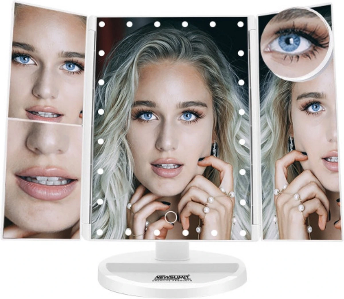 Makeup Spiegel-led-meerdere Spiegels-usb Kabel 3 Makeup Spiegel-led-meerdere Spiegels-usb Kabel