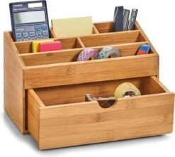Zeller Present Houten Bureau Organizer - C-04-4-CHout - Sorteervakken & Duurzaam -Cosmetica Promotiewinkel 1200x1072 2