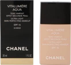 Chanel Vitalumiere Aqua Foundation - 30 Beige - SPF15 - 30 Ml 16 Chanel Vitalumiere Aqua Foundation - 30 Beige - SPF15 - 30 Ml -Cosmetica Promotiewinkel 1200x1099