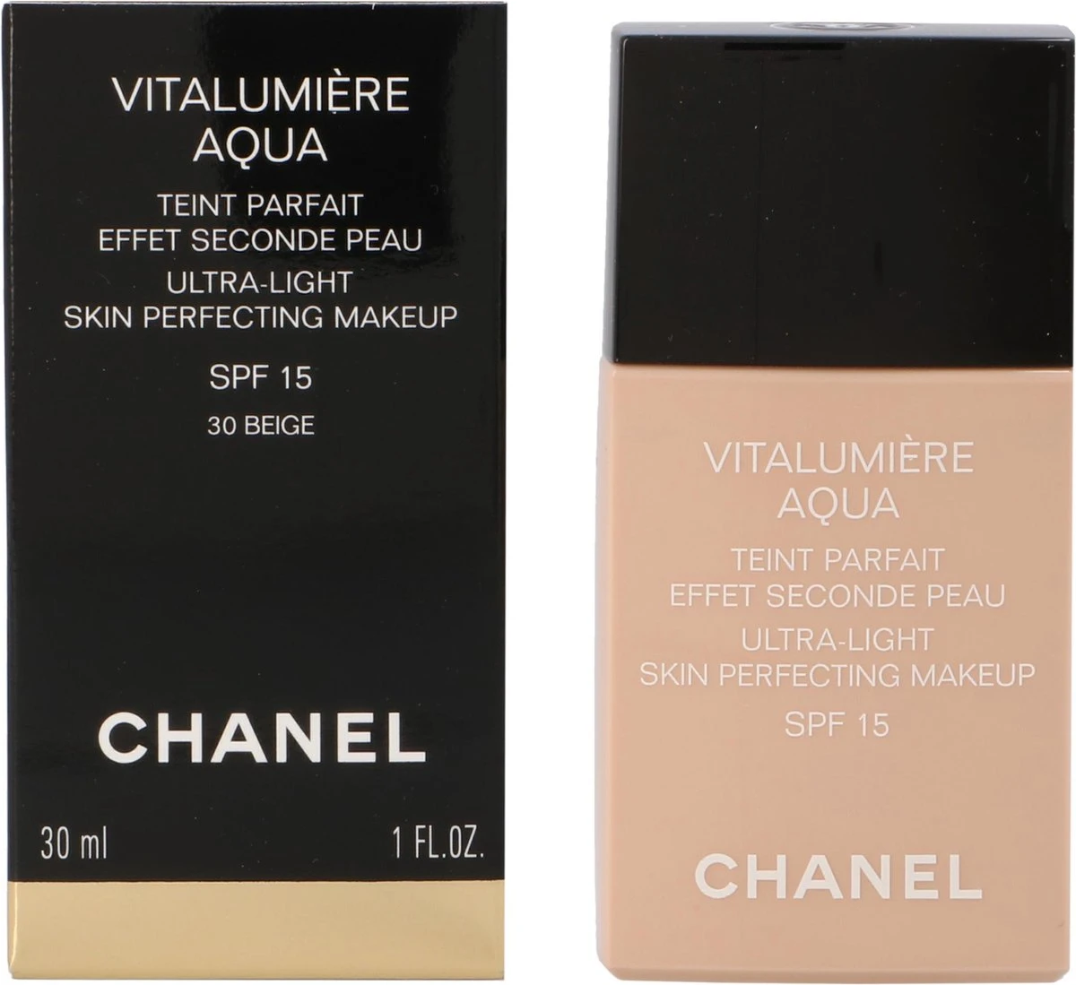 Chanel Vitalumiere Aqua Foundation - 30 Beige - SPF15 - 30 Ml 5 Chanel Vitalumiere Aqua Foundation - 30 Beige - SPF15 - 30 Ml - Afbeelding 3