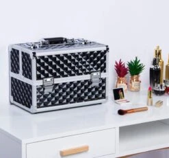 Make-upkoffer, Kapperskoffer, Cosmeticakoffer, Lege Nagelkoffer, Multikoffer, Afsluitbaar Voor Nageldesign/massageolie/fotoapparatuur, 34,7 X 22,2 X 25 Cm HMTM-YAHEE-411176 -Cosmetica Promotiewinkel 1200x1116 7