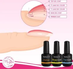 MURLEY’s Primer Base Coat Top Coat 3 In 1 Set Voor Gellak Polygel Acryl Basecoat & Topcoat - 3x 15ml - Gel Nagellak - Gelnagellak - UV / LED Lamp Gelnagels -Cosmetica Promotiewinkel 1200x1134