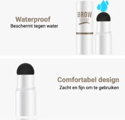 Merkloos Premium Wenkbrauw Stempel - Wenkbrauw Sjabloon - Wenkbrauwstempel - Brow Stamp - 10 Sjablonen - Borsteltje - Herbruikbaar - Waterdicht - Cadeau Voor Haar - Mediumbruin -Cosmetica Promotiewinkel 1200x1151 3