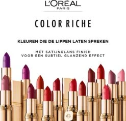 L'Oréal Lippenstift Color Riche Satin 145 L'Adresse Oranje -Cosmetica Promotiewinkel 1200x1158