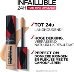 L'Oréal Paris - Infaillible More Than Concealer - 328.5 Crème Brûlée -Langhoudende Concealer Met Een Hoge Dekking - 11ml 14 L'Oréal Paris - Infaillible More Than Concealer - 328.5 Crème Brûlée -Langhoudende Concealer Met Een Hoge Dekking - 11ml -Cosmetica Promotiewinkel 1200x1164 16