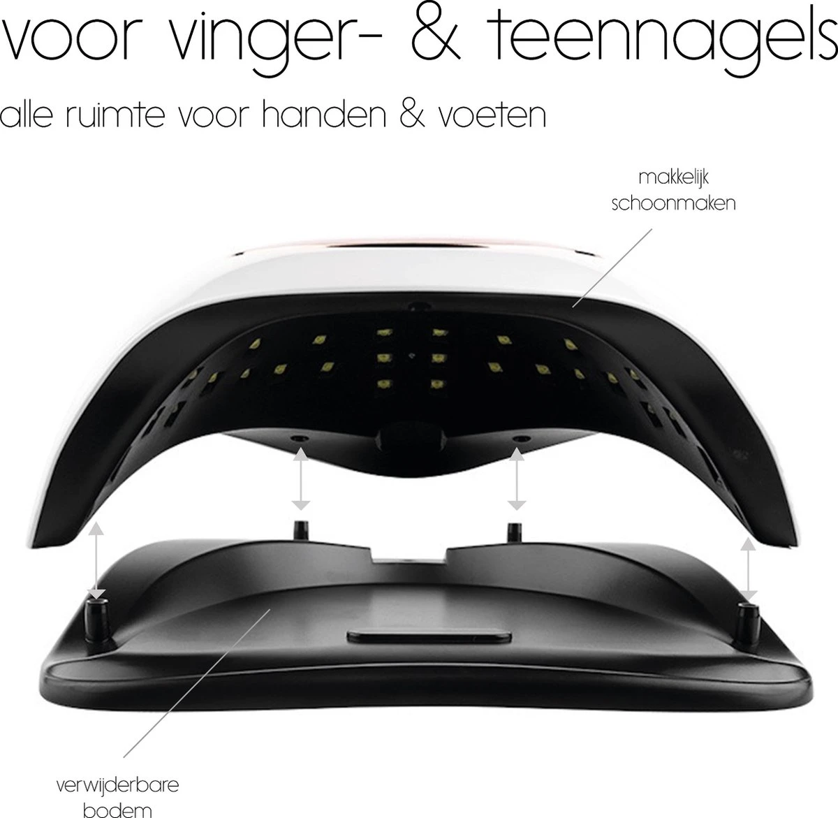 Eldur® Nageldroger - Nagellamp 168W - Gelnagels UV Lamp Nagels - Gellak Lamp 8 Eldur® Nageldroger - Nagellamp 168W - Gelnagels UV Lamp Nagels - Gellak Lamp - Afbeelding 6