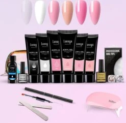 Luneya Polygel Kit - 6 Kleuren - Polygel Nagels Starterspakket - Tasje - Incl. UV LED Lamp 22 Luneya Polygel Kit - 6 Kleuren - Polygel Nagels Starterspakket - Tasje - Incl. UV LED Lamp -Cosmetica Promotiewinkel 1200x1174 6