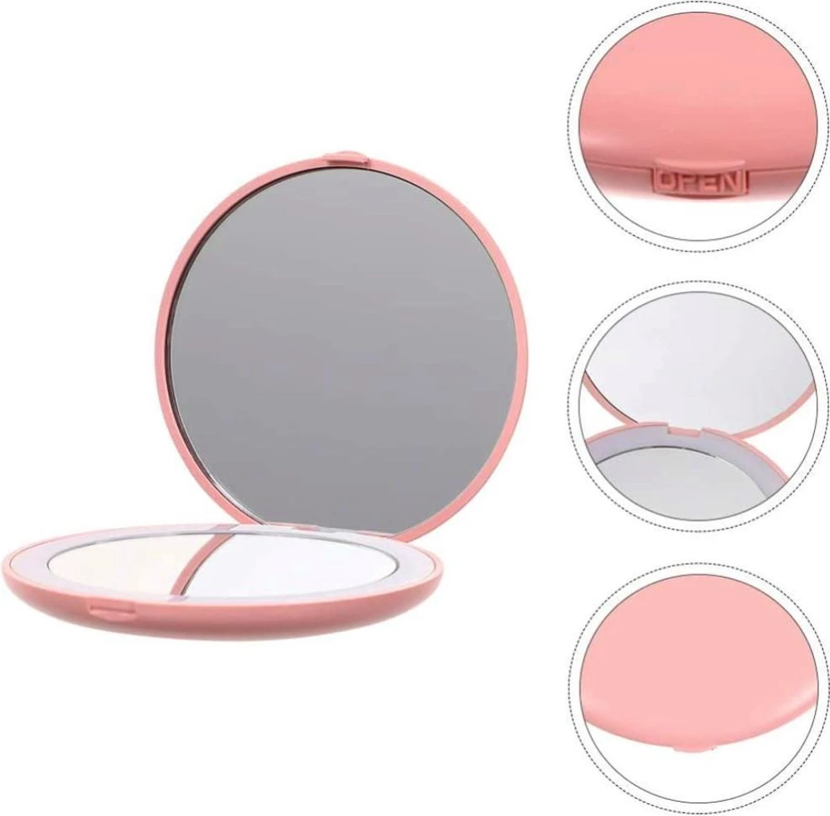 Fritzline© Make-up Spiegel | Compact | Tru-Daylight LED Verlichting | 10x Vergroting | Rond 5 Fritzline© Make-up Spiegel | Compact | Tru-Daylight LED Verlichting | 10x Vergroting | Rond - Afbeelding 3