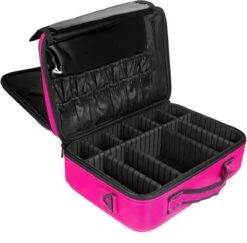 Cosmetica Koffer - Make-up Koffer Met Verstelbare Vakken - Visagie En Nagelstyliste Beauty Koffer - 35x25x11CM - Roze -Cosmetica Promotiewinkel 1200x1180 8