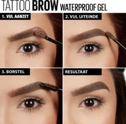 Maybelline Tattoo Brow Waterproof Wenkbrauwgel - 02 Soft Brown -Cosmetica Promotiewinkel 1200x1182 3