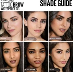 Maybelline Tattoo Brow Waterproof Wenkbrauwgel - 02 Soft Brown -Cosmetica Promotiewinkel 1200x1183 3