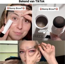 Merkloos Premium Wenkbrauw Stempel - Wenkbrauw Sjabloon - Wenkbrauwstempel - Brow Stamp - 10 Sjablonen - Borsteltje - Herbruikbaar - Waterdicht - Cadeau Voor Haar - Mediumbruin -Cosmetica Promotiewinkel 1200x1183 6