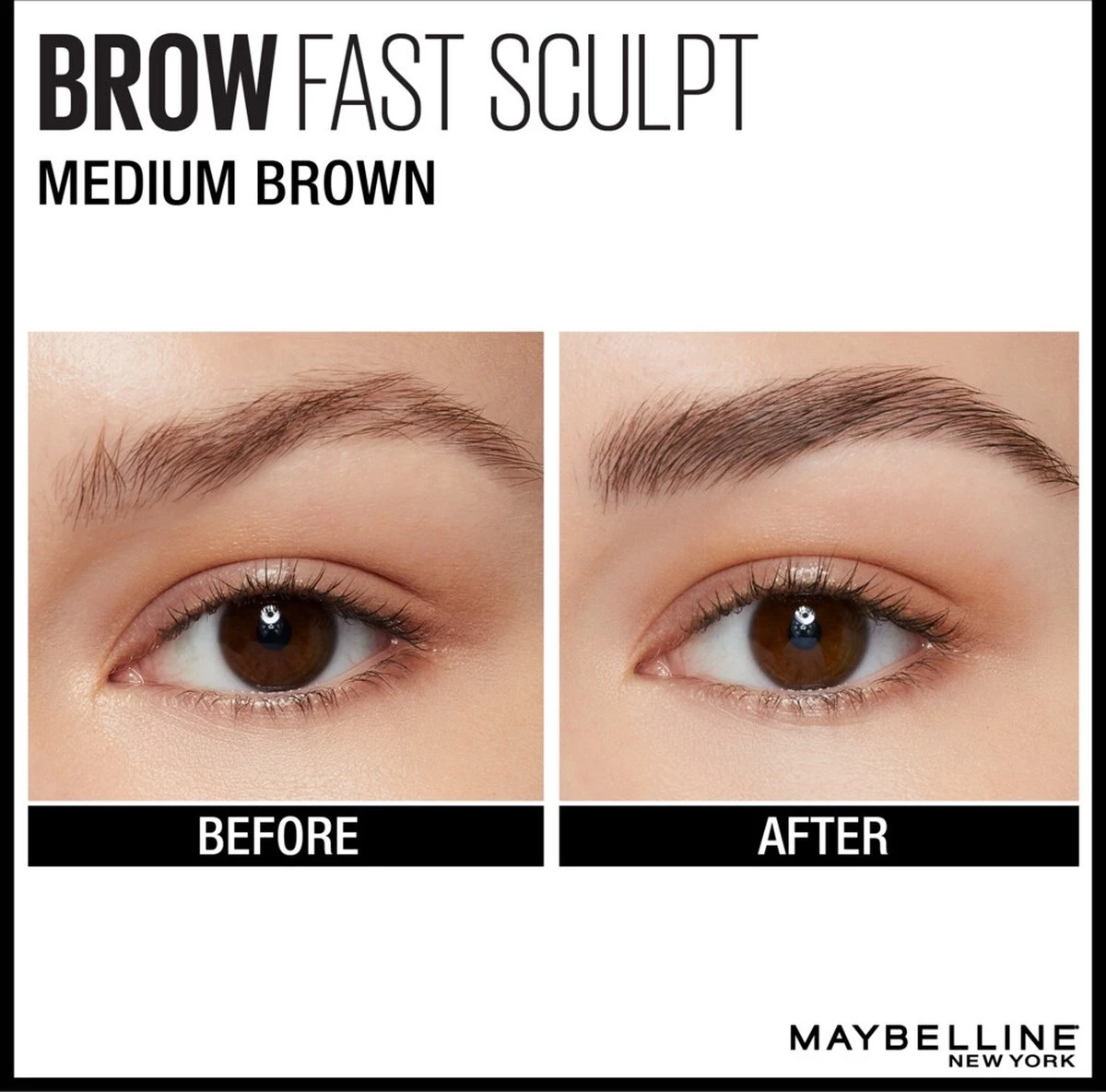 Maybelline Brow Fast Sculpt - 04 Medium Brown - Wenkbrauwgel 5 Maybelline Brow Fast Sculpt - 04 Medium Brown - Wenkbrauwgel - Afbeelding 3
