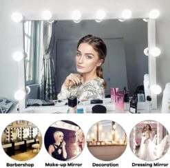 BOTC Hollywood Spiegellampen - 10 Led Spiegellampen Met 3 Lichtmodi En 10 Dimfunctie Voor Make-upspiegel - LUB90101 -Cosmetica Promotiewinkel 1200x1185 6