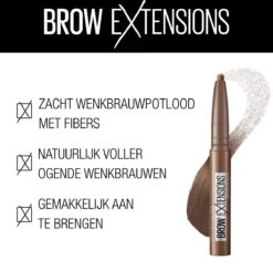 Maybelline Brow Extensions - 06 Deep Brown - Bruin Wenkbrauwpotlood - 10.5 Gr -Cosmetica Promotiewinkel 1200x1188 5
