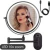 Make Up - Spiegel - Led Verlichting - 10X Vergroting - 3 Lichtstanden - Wandspiegel Rond - Badkamer - Mat Zwart - Draadloos 1 Make Up - Spiegel - Led Verlichting - 10X Vergroting - 3 Lichtstanden - Wandspiegel Rond - Badkamer - Mat Zwart - Draadloos -Cosmetica Promotiewinkel 1200x1191 1