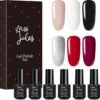 Miss Jules - 6-Delige Gellak Starterspakket - Nagellak - Kleur Rood, Zwart & Glitter - Glanzend & Dekkend Resultaat -Cosmetica Promotiewinkel 1200x1191 2