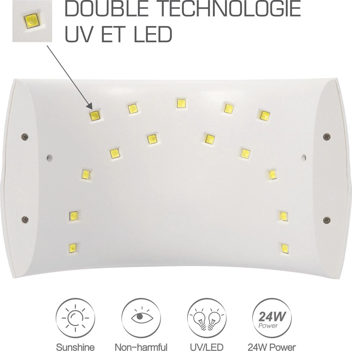MEANAIL® PARIS - Icone - UV Lamp LED - Nageldroger - 24watt - Wit 4 MEANAIL® PARIS - Icone - UV Lamp LED - Nageldroger - 24watt - Wit - Afbeelding 2