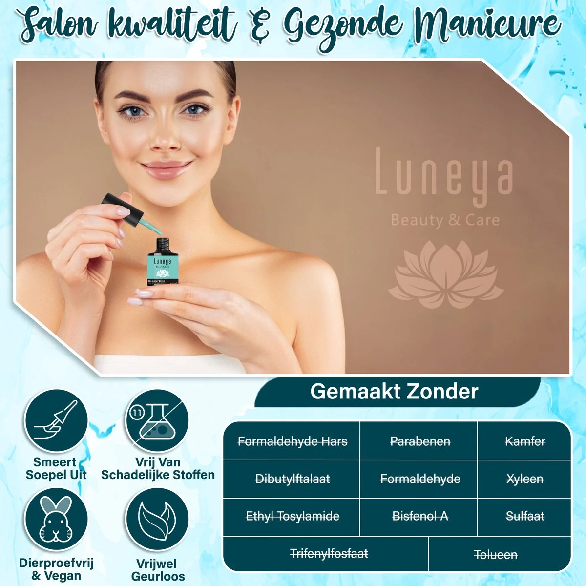 Luneya Gellak - Vivid Vibes Edition - 6-Delige Gellak Starterspakket - Gel Nagellak 7 Luneya Gellak - Vivid Vibes Edition - 6-Delige Gellak Starterspakket - Gel Nagellak - Afbeelding 5