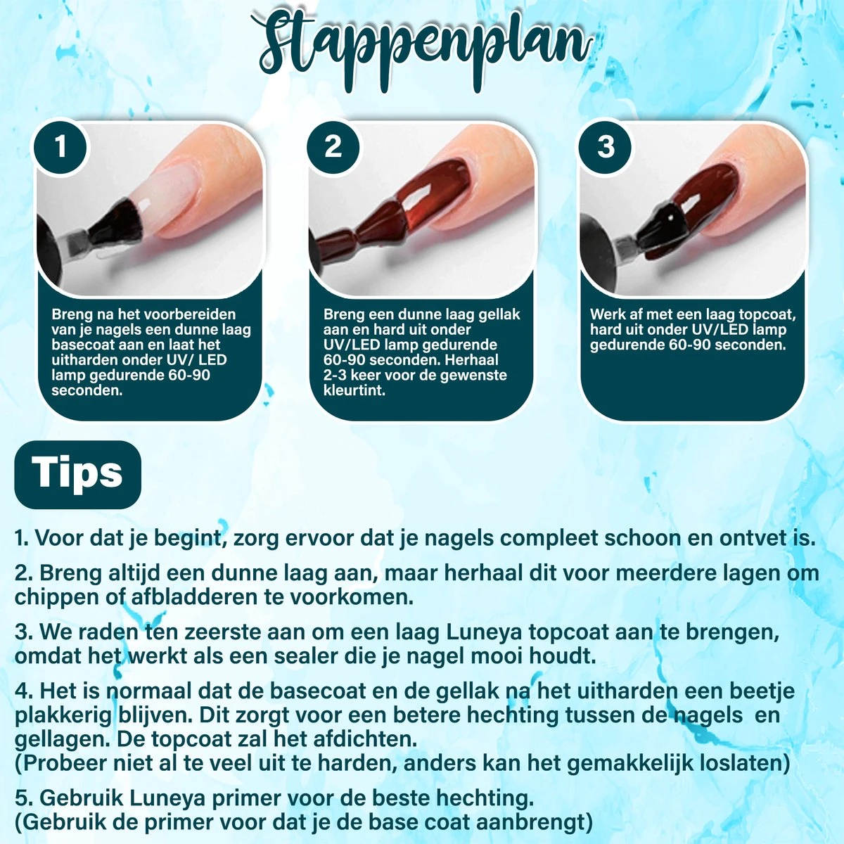 Luneya Gellak - Vivid Vibes Edition - 6-Delige Gellak Starterspakket - Gel Nagellak 10 Luneya Gellak - Vivid Vibes Edition - 6-Delige Gellak Starterspakket - Gel Nagellak - Afbeelding 8