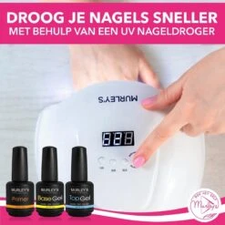 MURLEY’s Primer Base Coat Top Coat 3 In 1 Set Voor Gellak Polygel Acryl Basecoat & Topcoat - 3x 15ml - Gel Nagellak - Gelnagellak - UV / LED Lamp Gelnagels -Cosmetica Promotiewinkel 1200x1200 1057