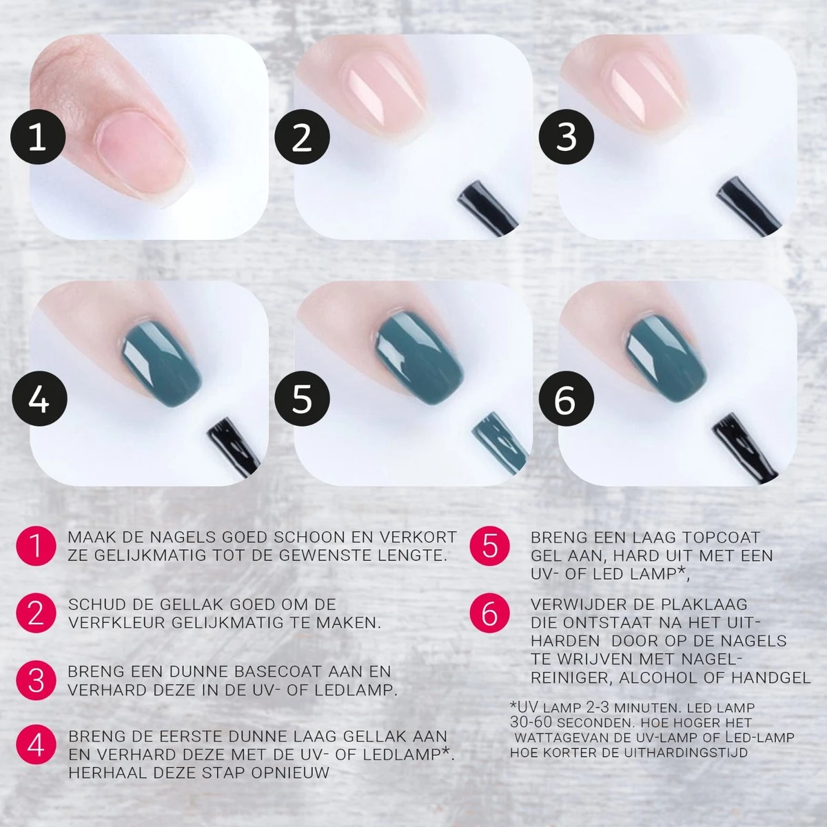 Miss Jules - 6-Delige Gellak Starterspakket - Nagellak - Kleur Rood, Zwart & Glitter - Glanzend & Dekkend Resultaat 10 Miss Jules - 6-Delige Gellak Starterspakket - Nagellak - Kleur Rood, Zwart & Glitter - Glanzend & Dekkend Resultaat - Afbeelding 8