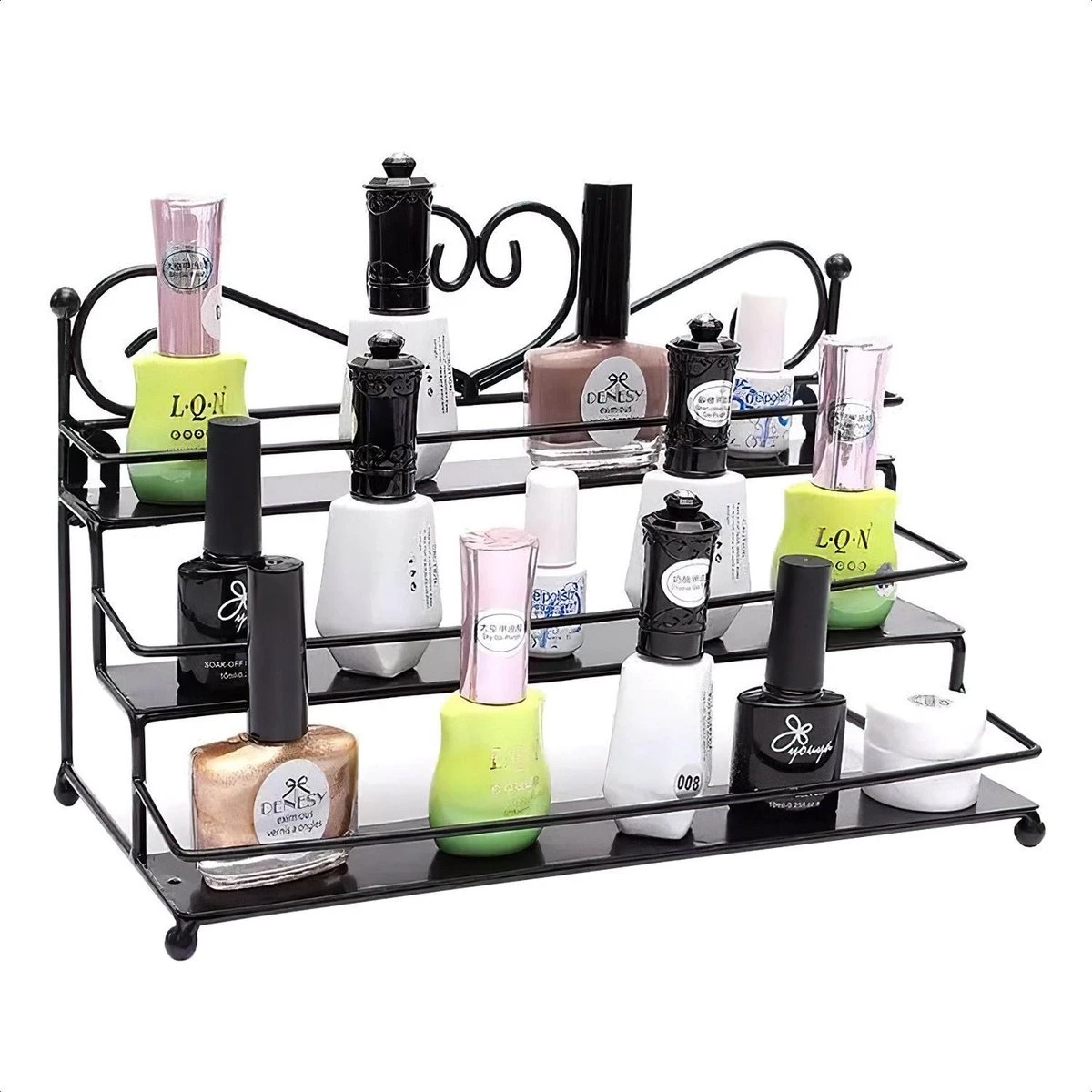 Confibel Nagellak Organizer - Nagellak Flesjes Houder - Essentiële Oliën Organizer - Rek Voor Flesjes - Wanddecoratie - Zwart 3 Confibel Nagellak Organizer - Nagellak Flesjes Houder - Essentiële Oliën Organizer - Rek Voor Flesjes - Wanddecoratie - Zwart
