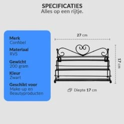 Confibel Nagellak Organizer - Nagellak Flesjes Houder - Essentiële Oliën Organizer - Rek Voor Flesjes - Wanddecoratie - Zwart 25 Confibel Nagellak Organizer - Nagellak Flesjes Houder - Essentiële Oliën Organizer - Rek Voor Flesjes - Wanddecoratie - Zwart -Cosmetica Promotiewinkel 1200x1200 510