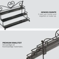 Confibel Nagellak Organizer - Nagellak Flesjes Houder - Essentiële Oliën Organizer - Rek Voor Flesjes - Wanddecoratie - Zwart 26 Confibel Nagellak Organizer - Nagellak Flesjes Houder - Essentiële Oliën Organizer - Rek Voor Flesjes - Wanddecoratie - Zwart -Cosmetica Promotiewinkel 1200x1200 511