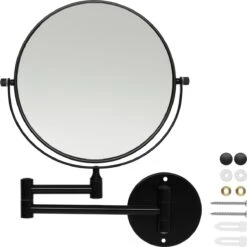 LYVION Make-up Spiegel - Scheerspiegel - Vergrootspiegel - 2 Spiegels - Voor Aan De Wand - Uitklapbaar - Verstelbaar - Cosmeticaspiegel - Dubbelzijdig - RVS - Zwart 9 LYVION Make-up Spiegel - Scheerspiegel - Vergrootspiegel - 2 Spiegels - Voor Aan De Wand - Uitklapbaar - Verstelbaar - Cosmeticaspiegel - Dubbelzijdig - RVS - Zwart -Cosmetica Promotiewinkel 1200x1200 691