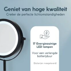 DAY Make-up Spiegel Met Verlichting - LED - 360° Draaibaar - Dubbelzijdig - 5x Vergroting - Scheerspiegel 15 DAY Make-up Spiegel Met Verlichting - LED - 360° Draaibaar - Dubbelzijdig - 5x Vergroting - Scheerspiegel -Cosmetica Promotiewinkel 1200x1200 698