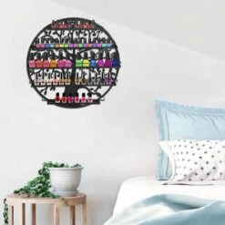 Confibel Nagellak Houder - Nagellak Flesjes Organizer - Essentiële Oliën Organizer - Rek Voor Flesjes - Wanddecoratie - Zwart -Cosmetica Promotiewinkel 1200x1200 717