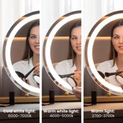 Nuvoo Make-up Spiegel - Visagie Spiegel - Hollywood Spiegel - Diameter 50cm - 3 Licht Tinten - Dimbaar - USB Telefoonoplader - Goud 16 Nuvoo Make-up Spiegel - Visagie Spiegel - Hollywood Spiegel - Diameter 50cm - 3 Licht Tinten - Dimbaar - USB Telefoonoplader - Goud -Cosmetica Promotiewinkel 1200x1200 790