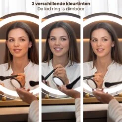 Nuvoo Make-up Spiegel - Visagie Spiegel - Hollywood Spiegel - Diameter 50cm - 3 Licht Tinten - Dimbaar - USB Telefoonoplader - Goud 19 Nuvoo Make-up Spiegel - Visagie Spiegel - Hollywood Spiegel - Diameter 50cm - 3 Licht Tinten - Dimbaar - USB Telefoonoplader - Goud -Cosmetica Promotiewinkel 1200x1200 792