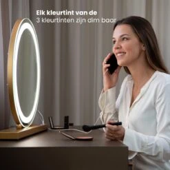 Nuvoo Make-up Spiegel - Visagie Spiegel - Hollywood Spiegel - Diameter 50cm - 3 Licht Tinten - Dimbaar - USB Telefoonoplader - Goud 20 Nuvoo Make-up Spiegel - Visagie Spiegel - Hollywood Spiegel - Diameter 50cm - 3 Licht Tinten - Dimbaar - USB Telefoonoplader - Goud -Cosmetica Promotiewinkel 1200x1200 793