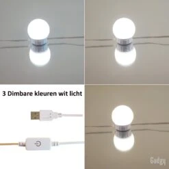 Gadgy Hollywood Spiegel Met Verlichting – Spiegel Met Licht - 10 LED Lampen - Dimbaar (SPIEGEL NIET INBEGREPEN) -Cosmetica Promotiewinkel 1200x1200 814