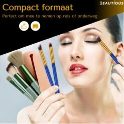 Beautious® Make Up Organizer - Beauty Organizer - Kwastenhouder - Compact - Siliconen - Khaki -Cosmetica Promotiewinkel 1200x1200 859