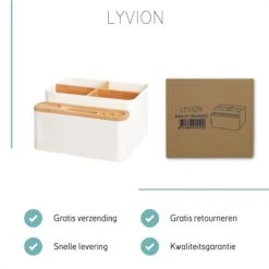 LYVION Make-up En Bureau Organizer - Kunststof En Bamboe 17 LYVION Make-up En Bureau Organizer - Kunststof En Bamboe -Cosmetica Promotiewinkel 1200x1200 868