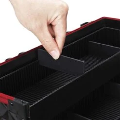 Make-upkoffer, Kapperskoffer, Cosmeticakoffer, Lege Nagelkoffer, Multikoffer, Afsluitbaar Voor Nageldesign/massageolie/fotoapparatuur, 34,7 X 22,2 X 25 Cm , Volledig Zwart HM-YAHEE-411233 -Cosmetica Promotiewinkel 1200x1200 902